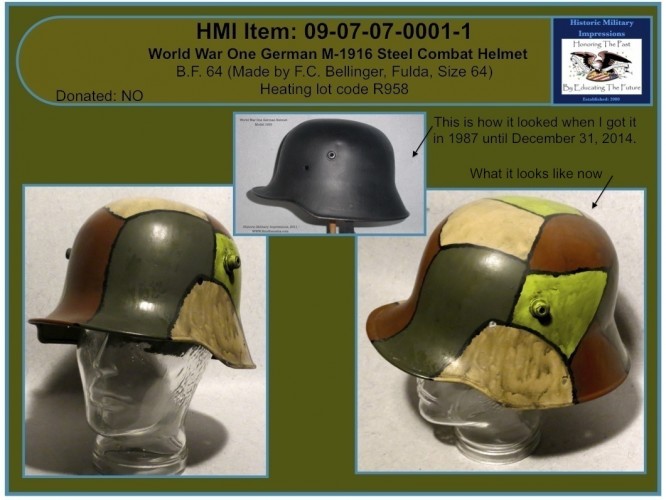 Our M-1916 German Helmet